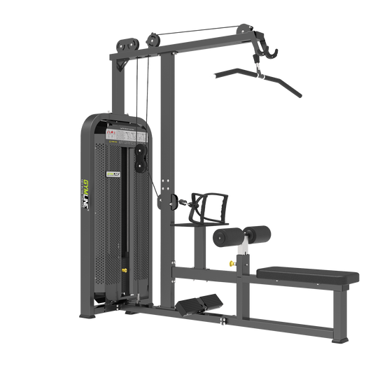 Gymline Plus S6759 Low row/Lat pull down with Iron cover Gymline Plus Private Limited