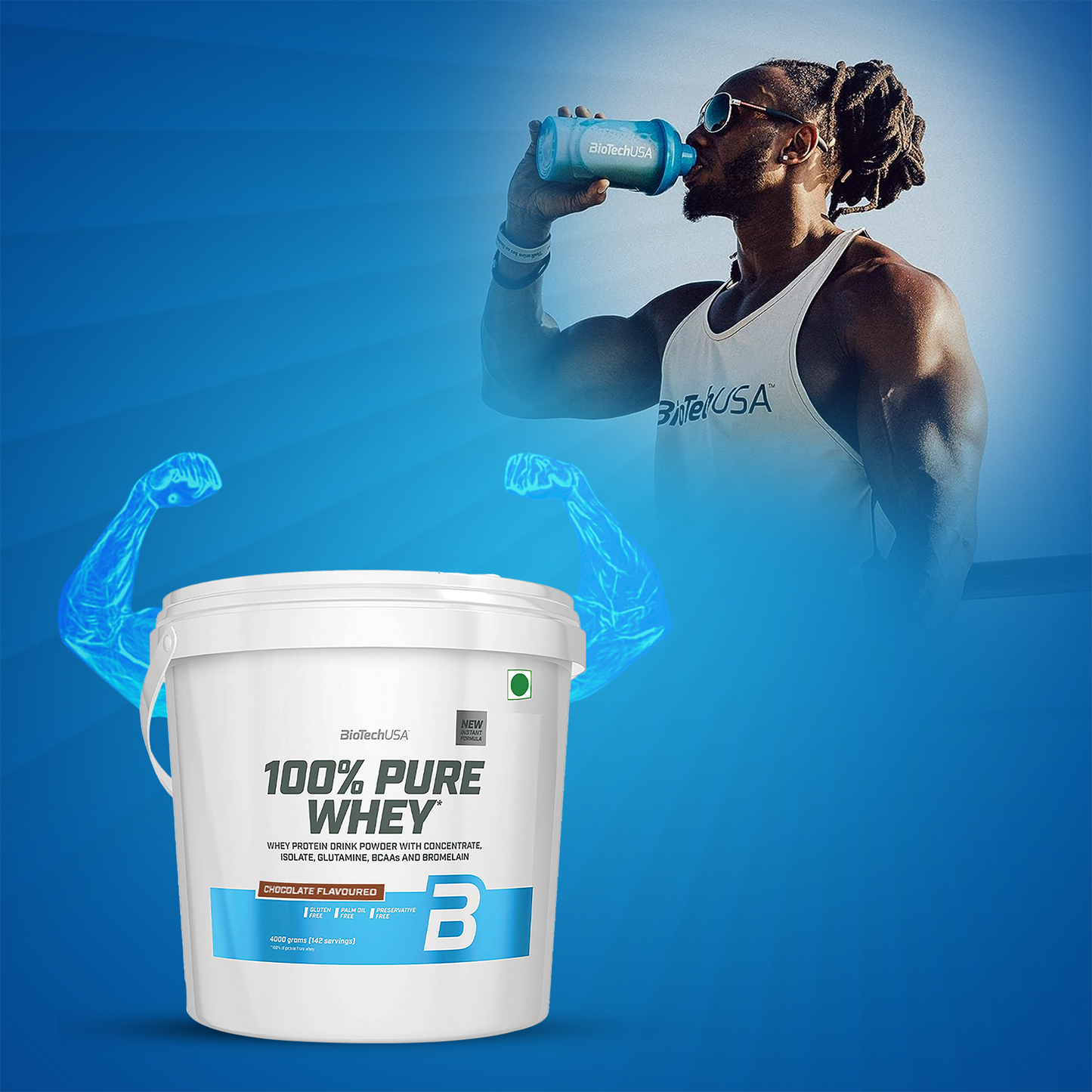 BioTechUSA 100% Pure Whey (Chocolate) 4KG