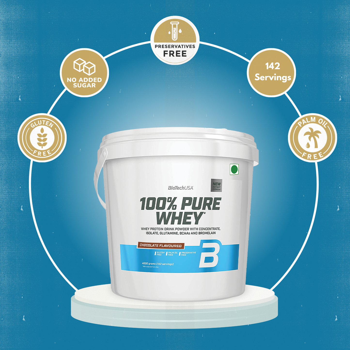 BioTechUSA 100% Pure Whey (Chocolate) 4KG