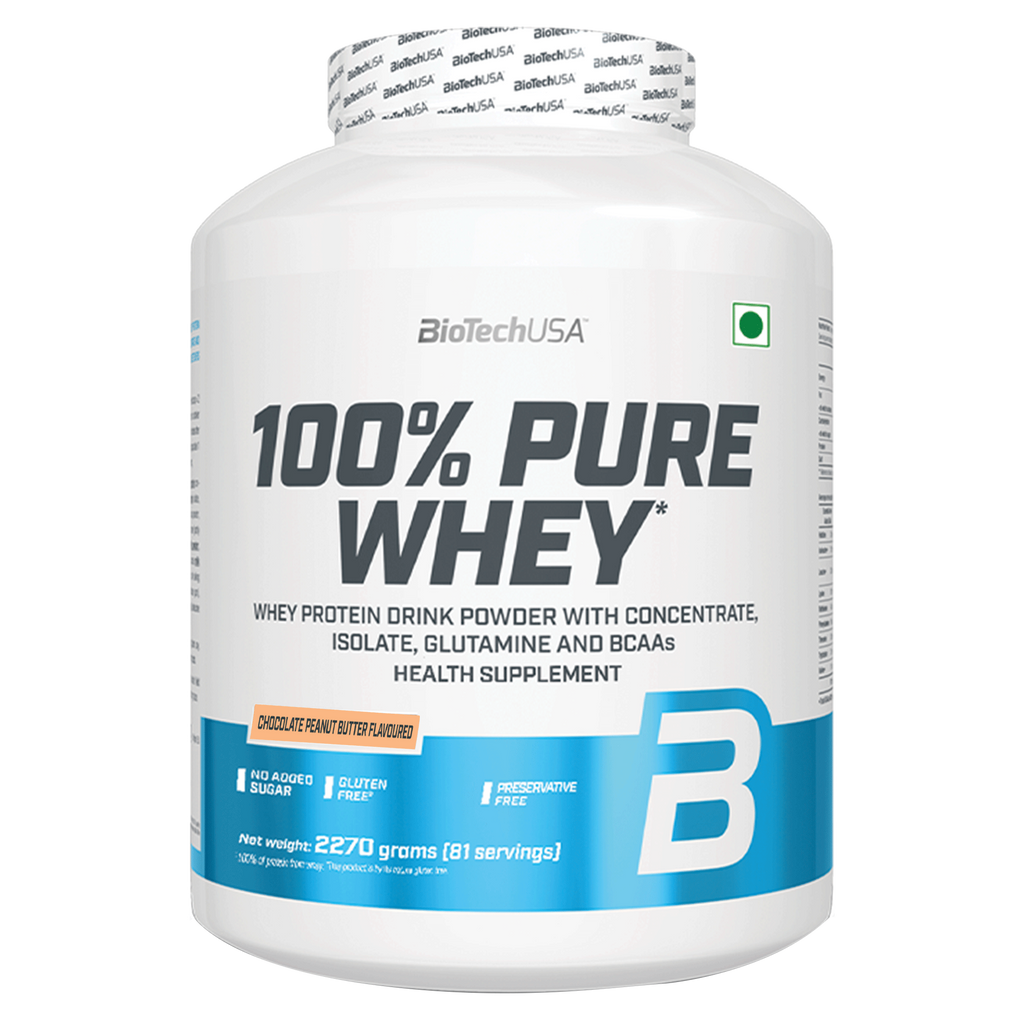 BioTechUSA 100% Pure Whey (Chocolate Peanut Butter), 2.27 kg, 81 Servings Gymline Plus Private Limited