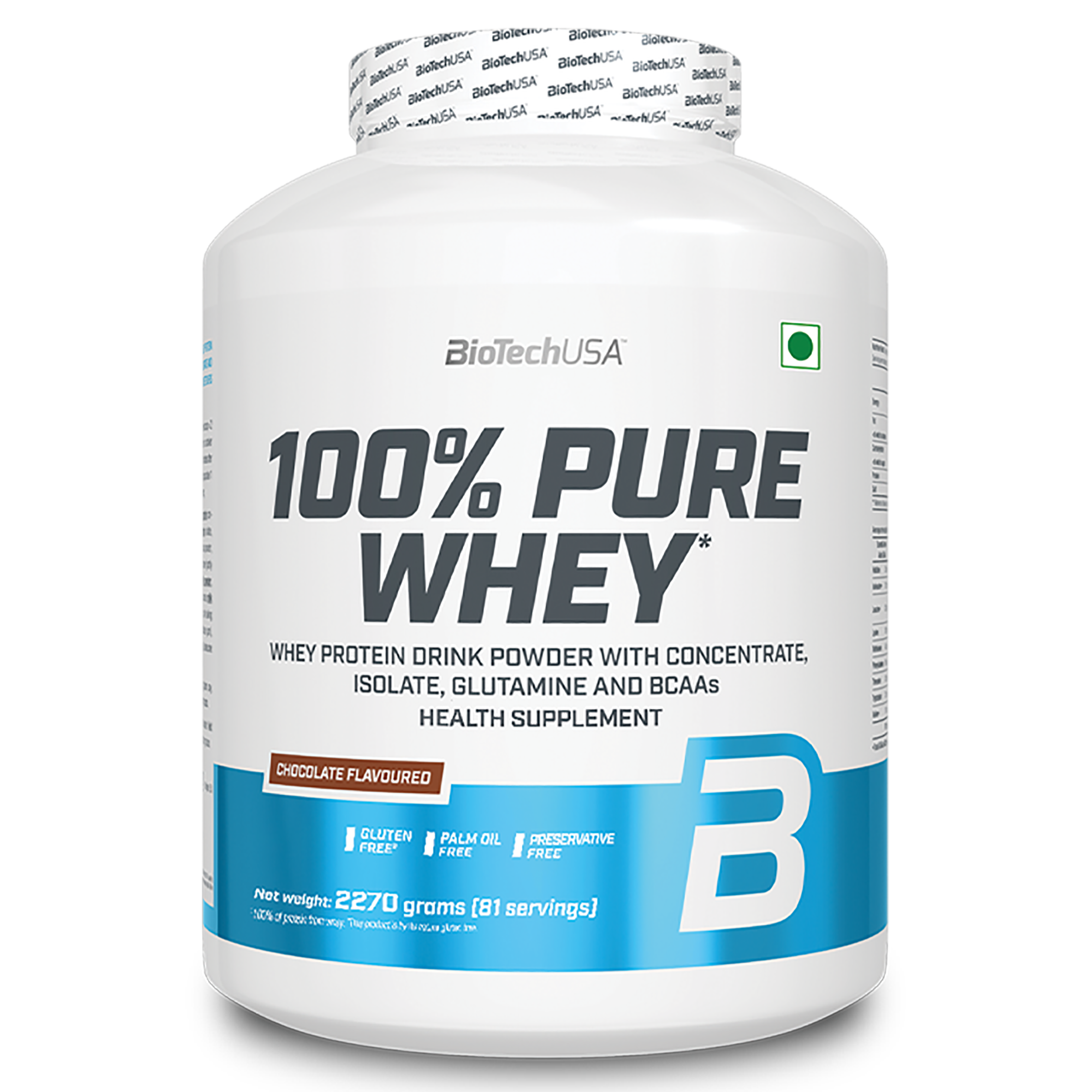 Biotech Powder BioTechUSA 100% Pure Whey (Chocolate), 2.27 kg, 81 Servings – Gymline Plus