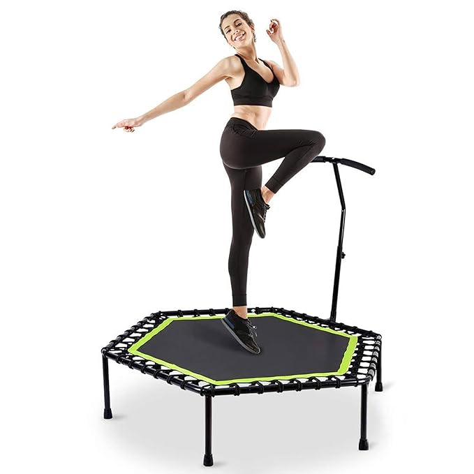 Imported Trampoline Jumping Trainer for Adults and Kids, Rebounder Trampoline with Metal Springs and Padding for Indoor and Outdoor