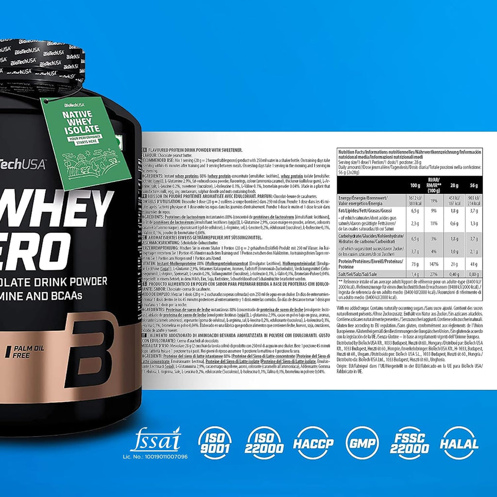 BioTechUSA ISO Whey Zero (Caffe Latte) 2.27kg, 90 Servings Gymline Plus Private Limited