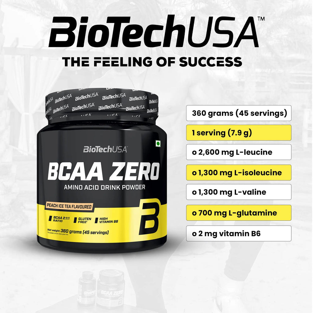 BiotechUSA BCAA Zero (Peach Ice Tea)360 g ,45 Servings Gymline Plus Private Limited
