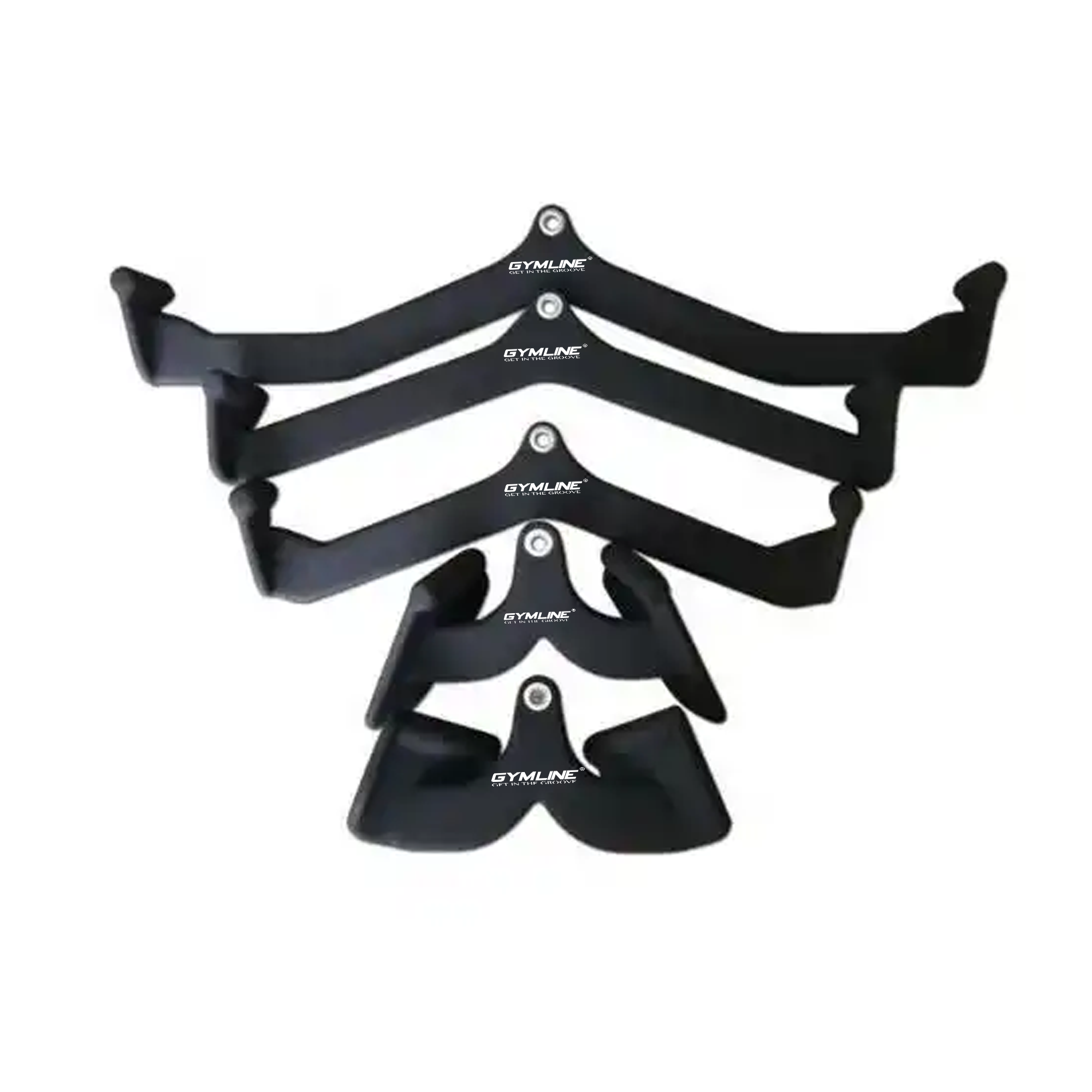 GYMLINE Mag Grip Set of 5 LAT Pull Down Bar for Cable Machine LAT