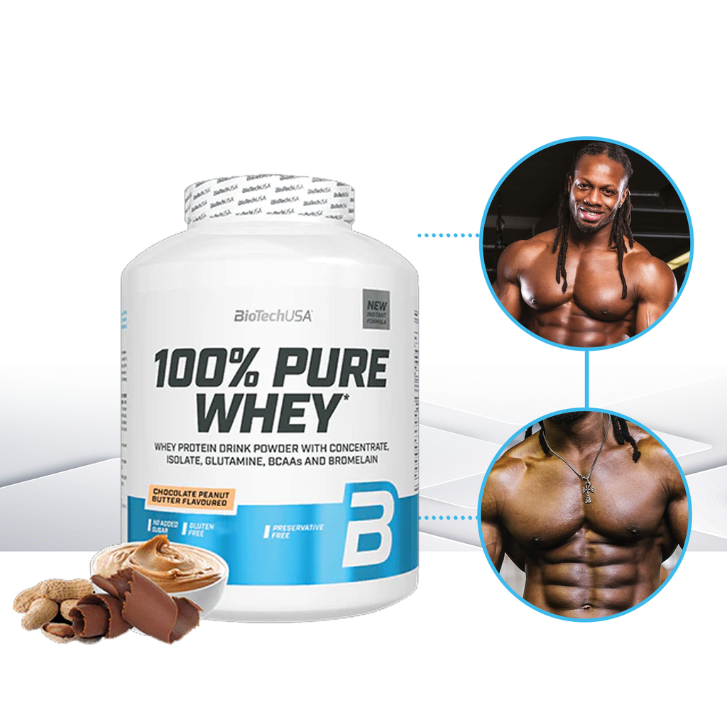 BioTechUSA 100% Pure Whey (Chocolate Peanut Butter), 2.27 kg, 81 Servings Gymline Plus Private Limited