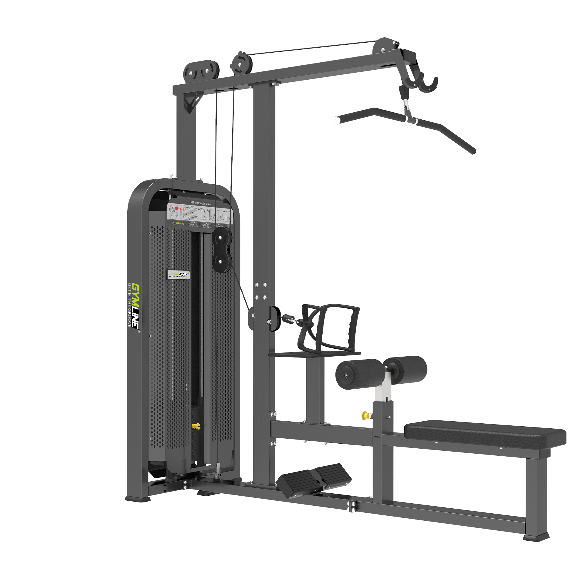 Gymline Plus S6759 Low row/Lat pull down with Iron cover Gymline Plus Private Limited
