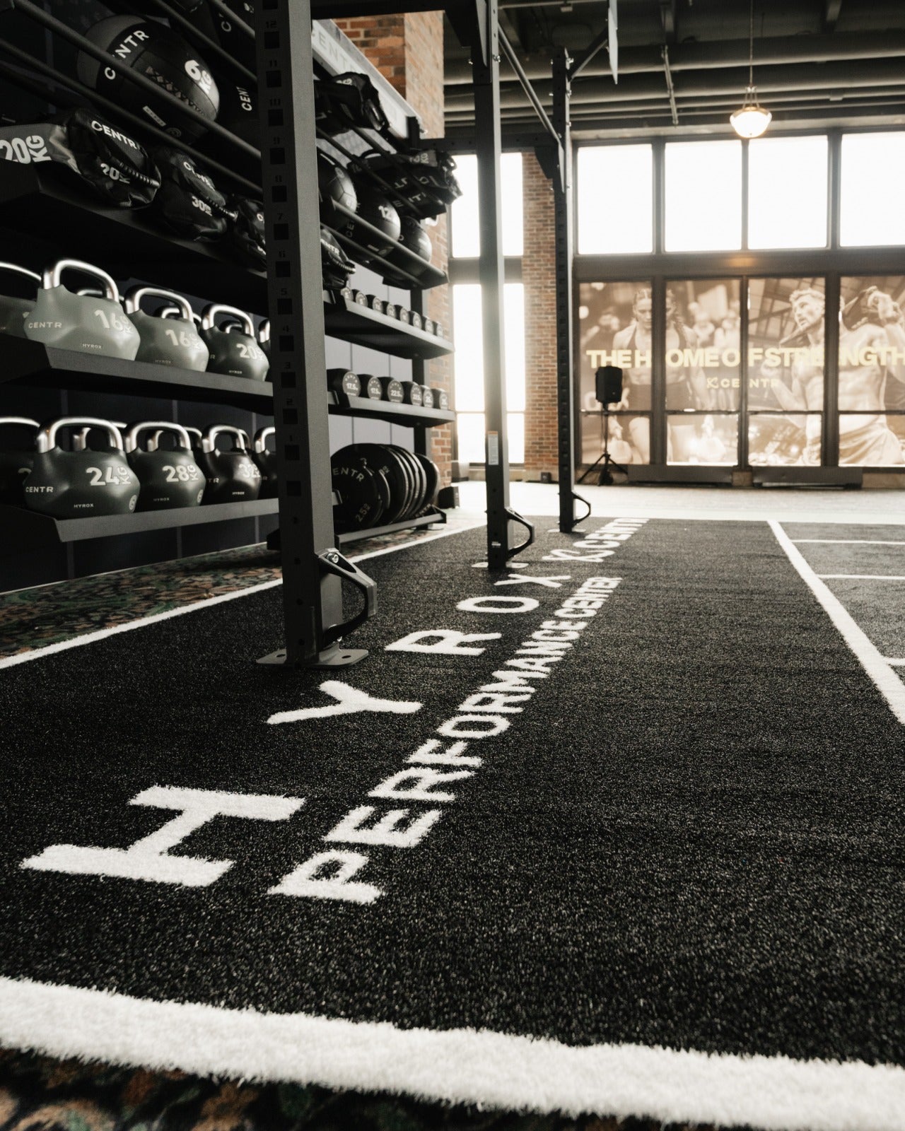 2 Lanes with End Zones - With Logos Gymline Plus Pvt Ltd