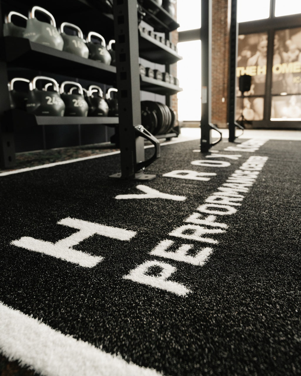 2 Lanes with End Zones - With Logos Gymline Plus Pvt Ltd