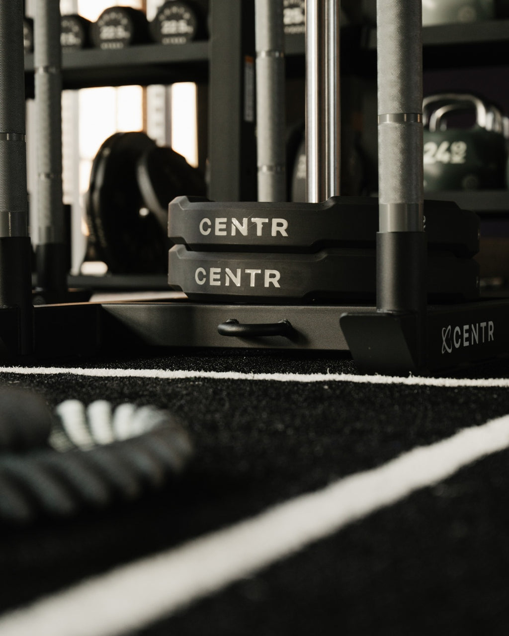 2 Lanes with End Zones - With Logos Gymline Plus Pvt Ltd