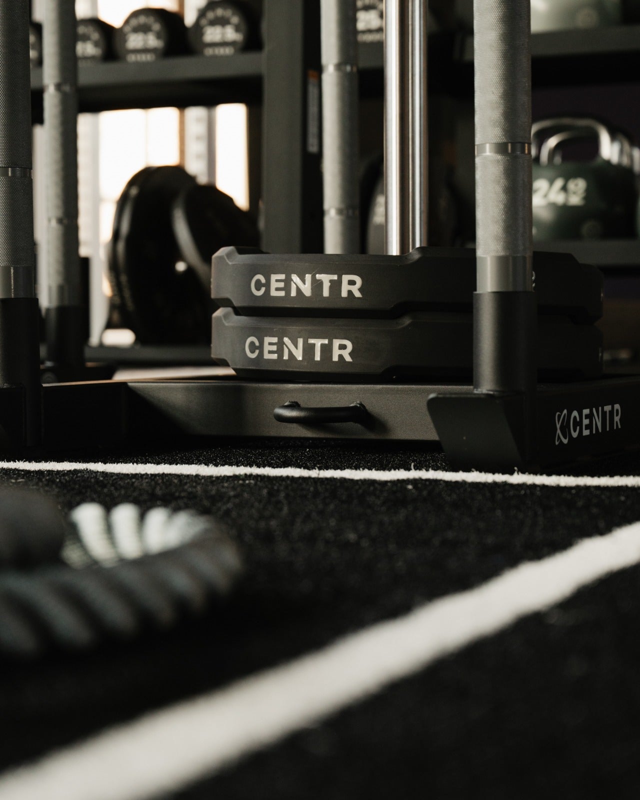 2 Lanes with End Zones - With Logos Gymline Plus Pvt Ltd